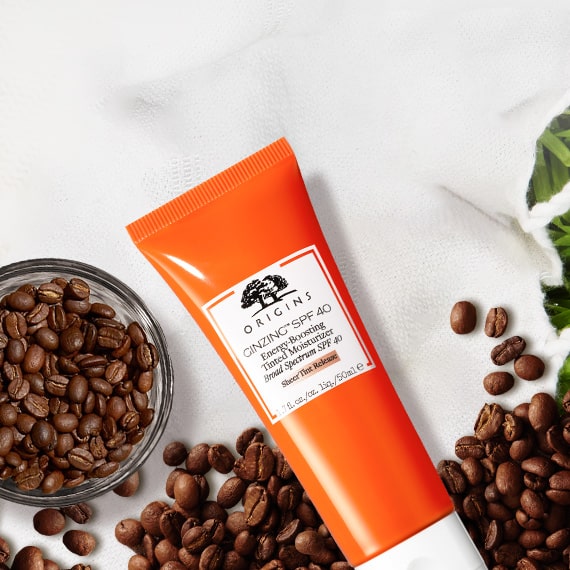 Tinted Moisturizer on coffee beans