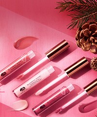 lipsticks on peach background